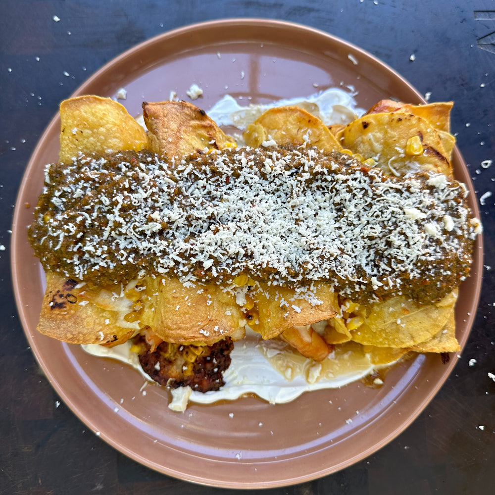 smoked shrimp and corn enchiladas 